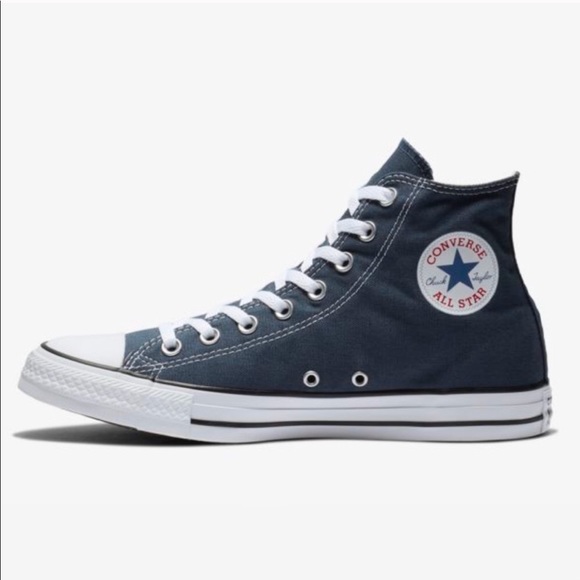 Converse women’s navy blue high top shoes - Picture 2 of 6